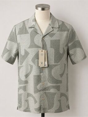 NWT Folk British Designer Sage Shirt M 100% Cotton
